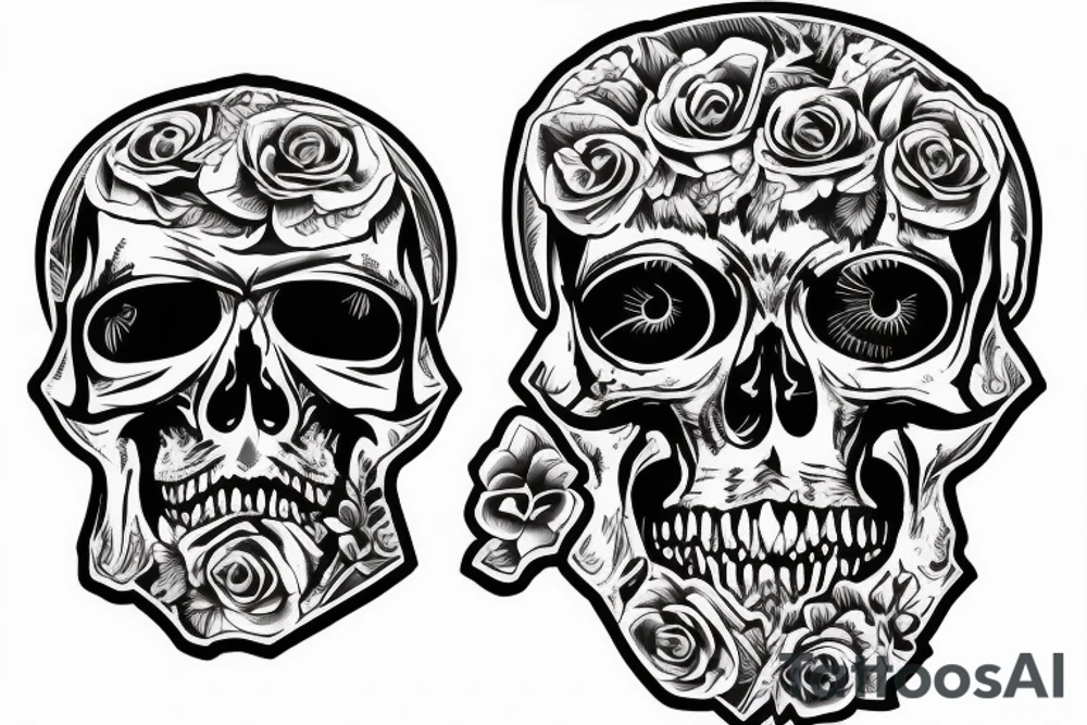 military skull tattoo idea
