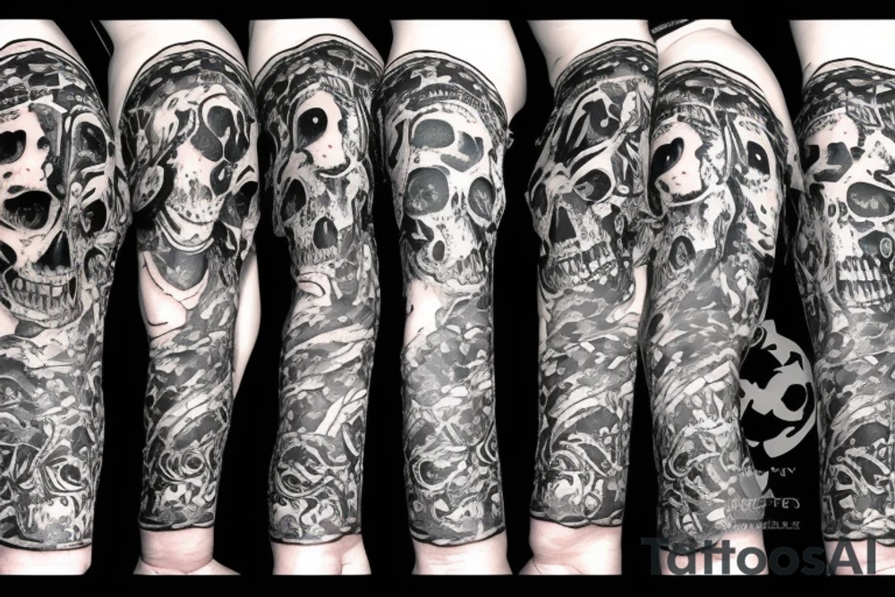 military skull tattoo idea