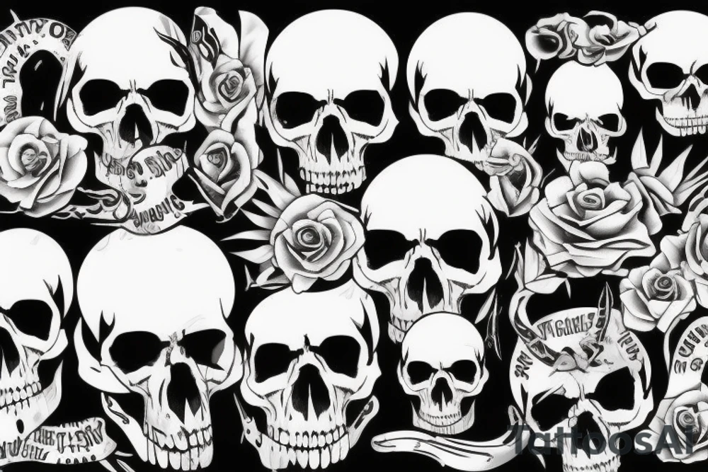 military skull tattoo idea
