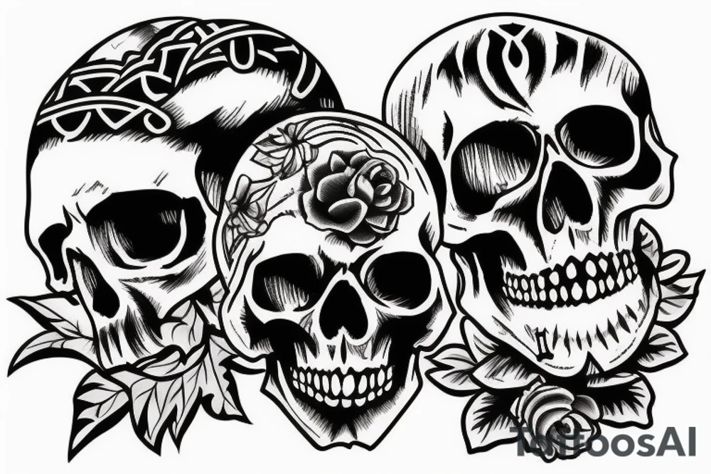 military skull tattoo idea
