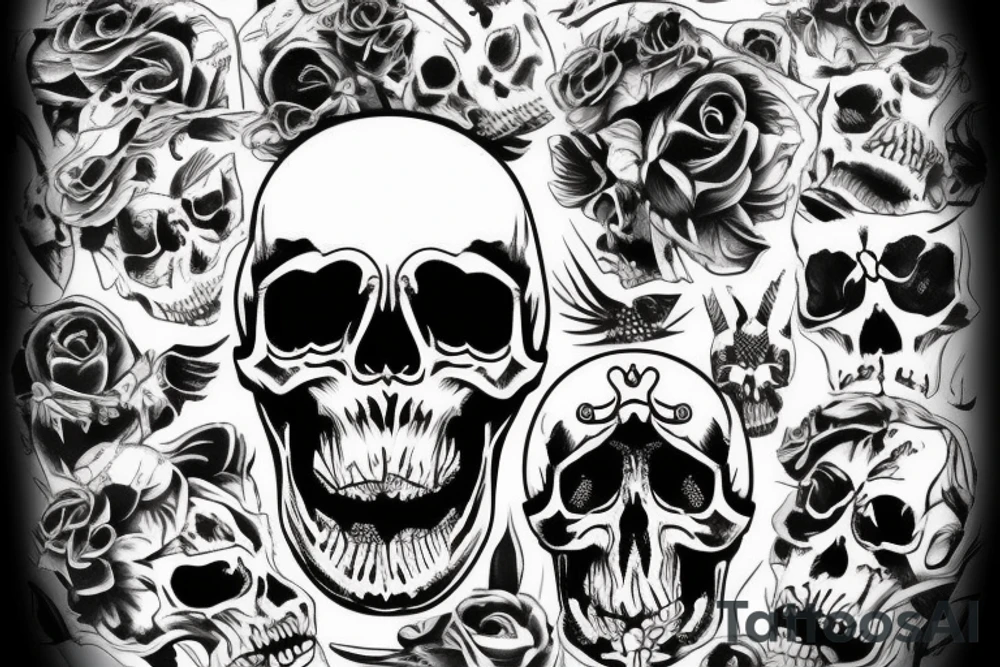 military skull tattoo idea