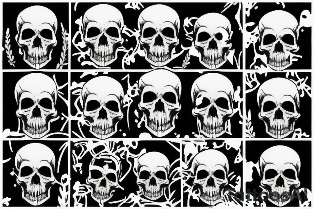 military skull tattoo idea