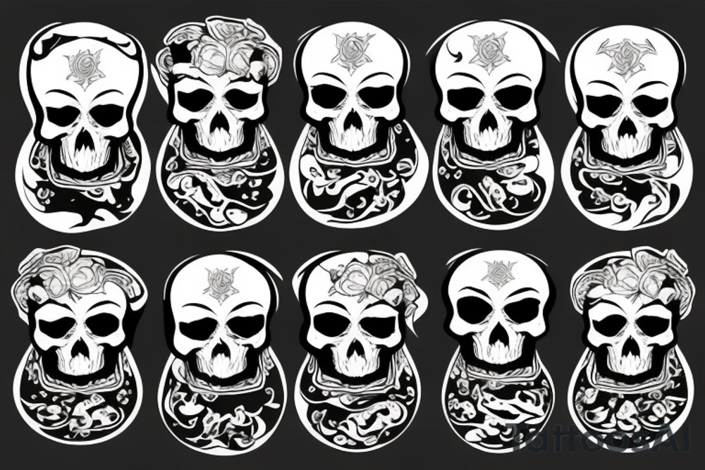 war skull tattoo idea