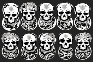 war skull tattoo idea