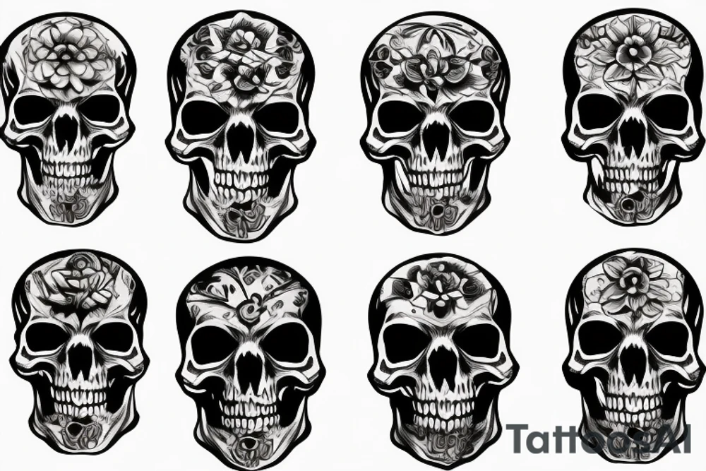 war skull tattoo idea