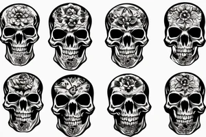 war skull tattoo idea