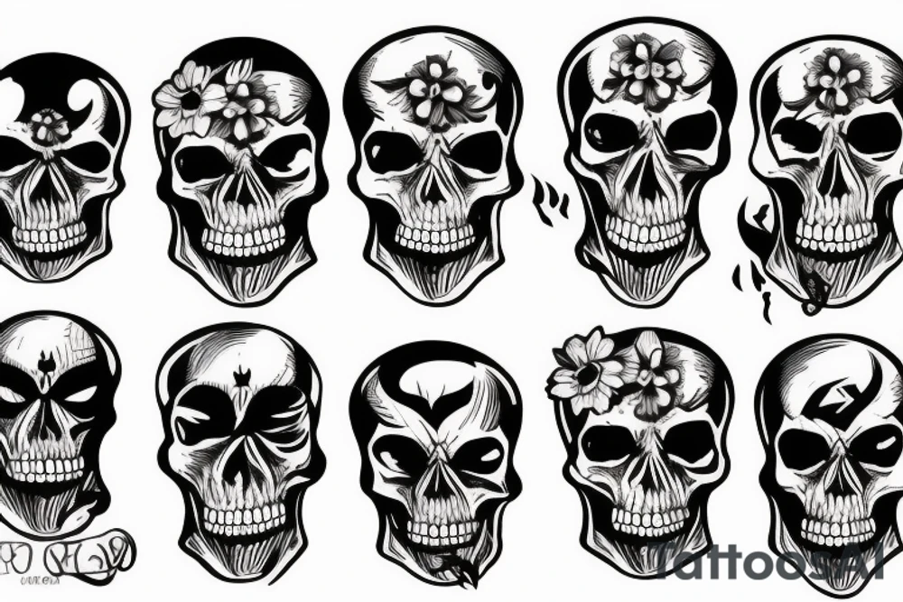 war skull tattoo idea
