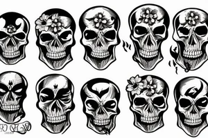 war skull tattoo idea