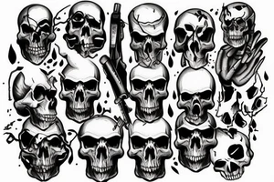 war skull tattoo idea