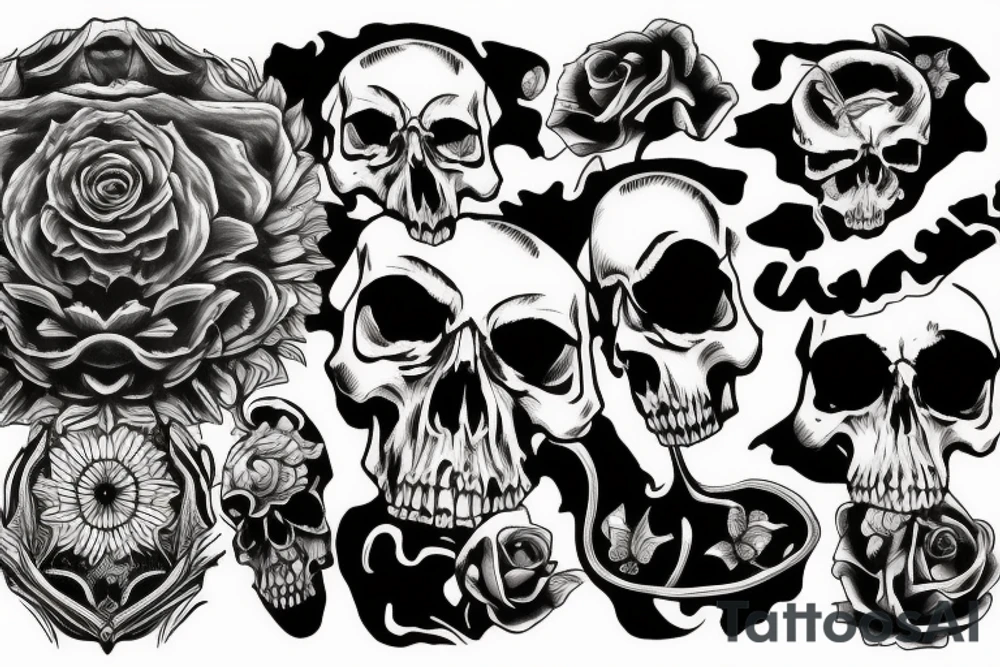 war skull tattoo idea