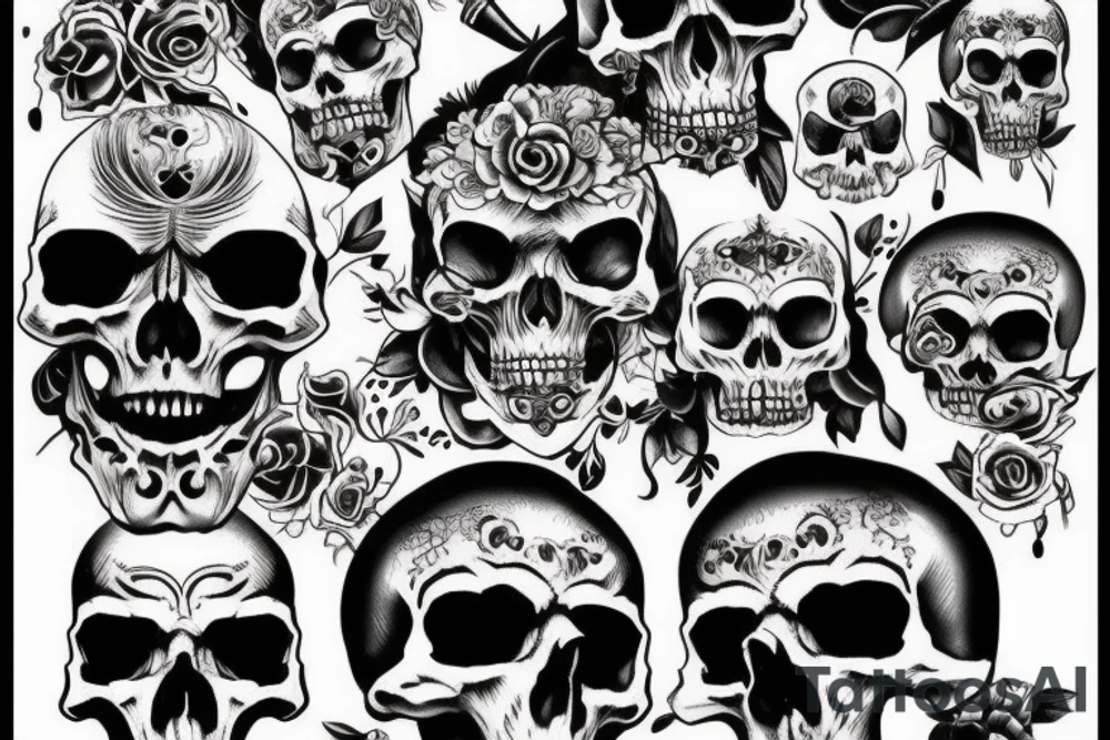 war skull tattoo idea