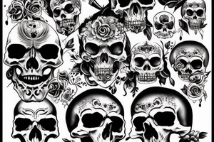 war skull tattoo idea