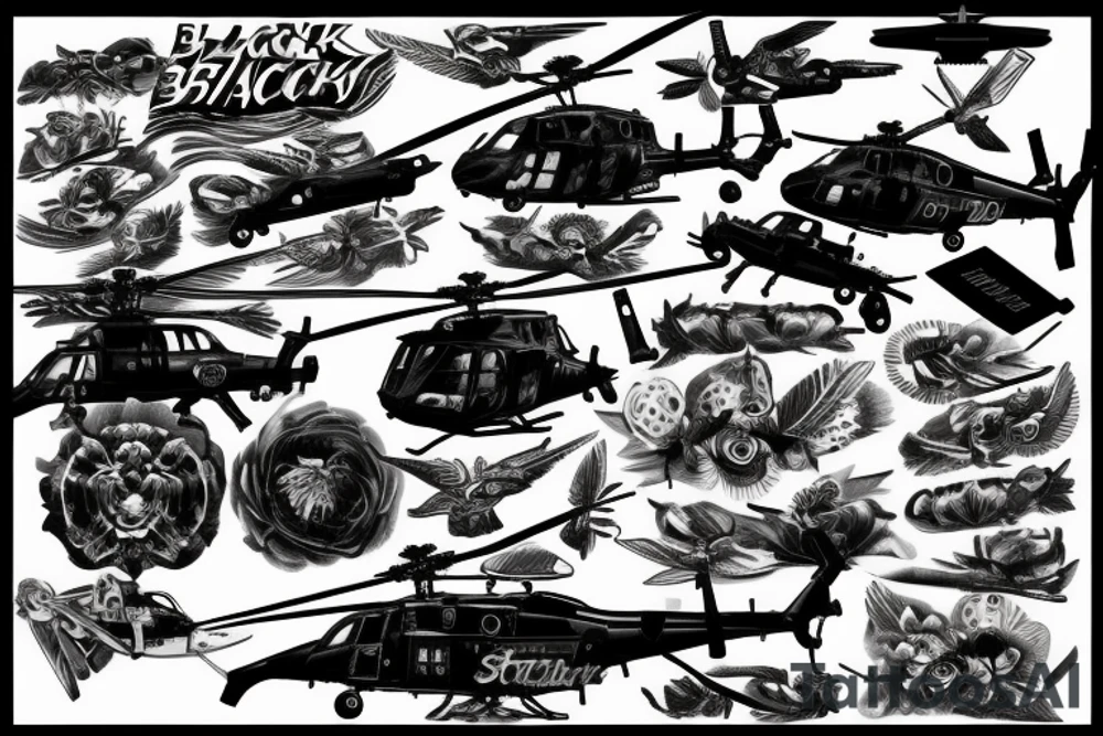 blackhawk helicopter tattoo idea