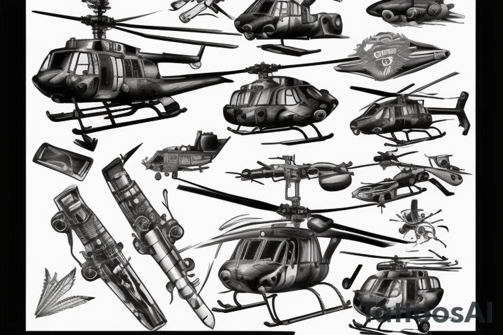 blackhawk helicopter tattoo idea