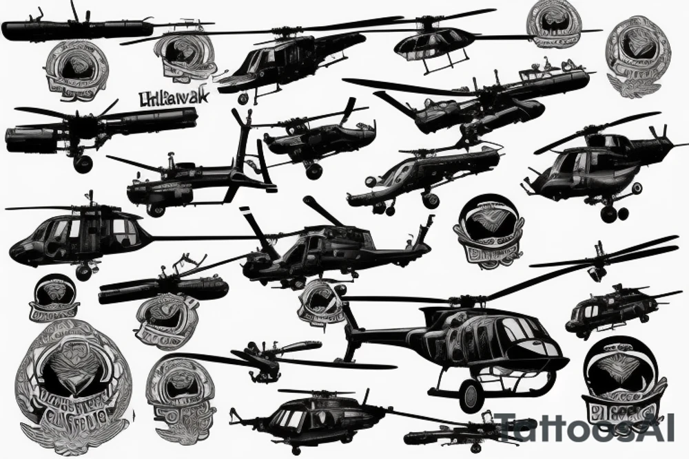 blackhawk helicopter tattoo idea
