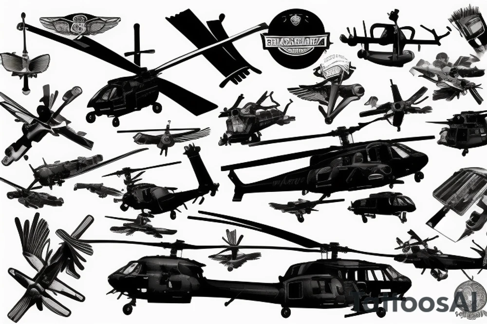 blackhawk helicopter tattoo idea