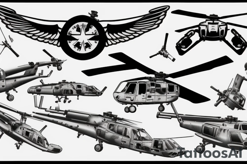 blackhawk helicopter tattoo idea