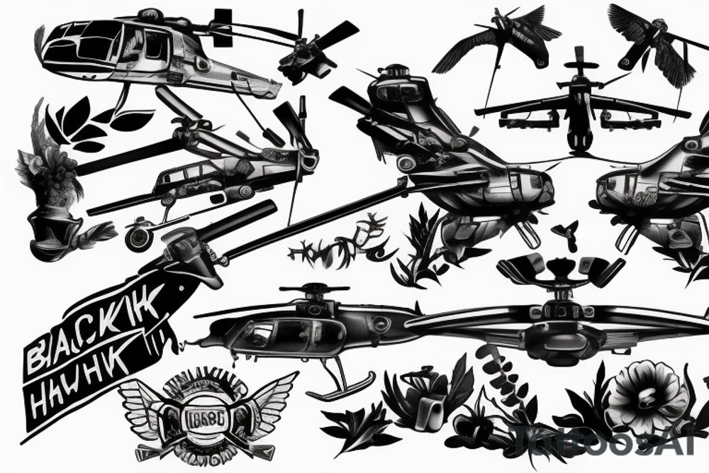blackhawk helicopter tattoo idea