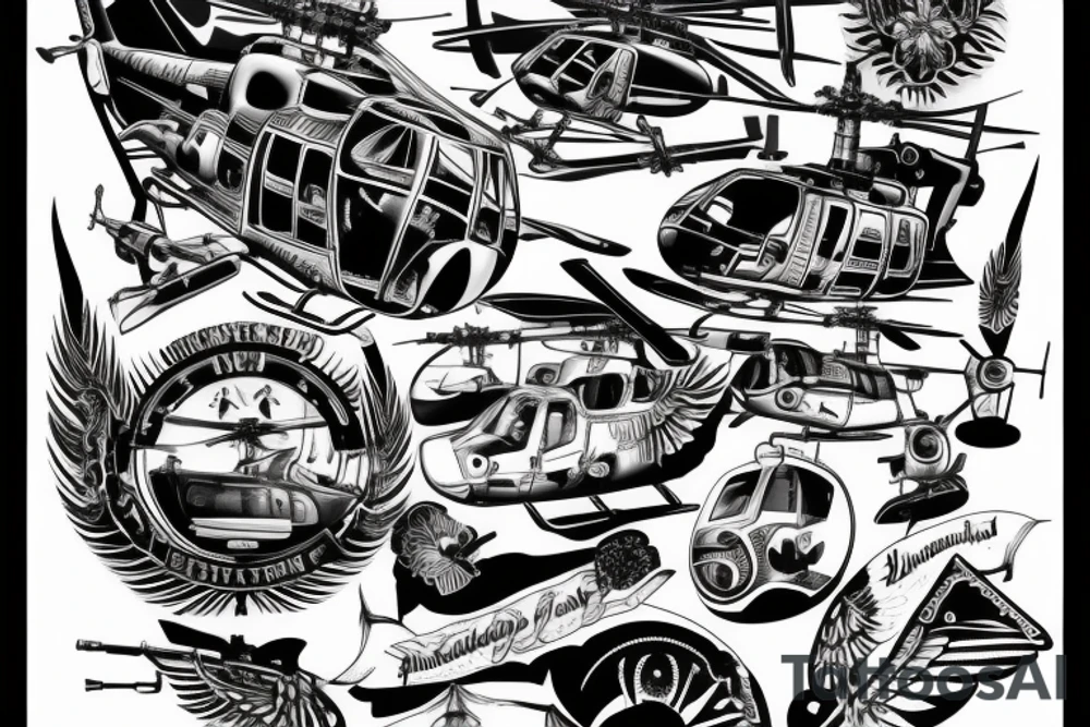 blackhawk helicopter tattoo idea
