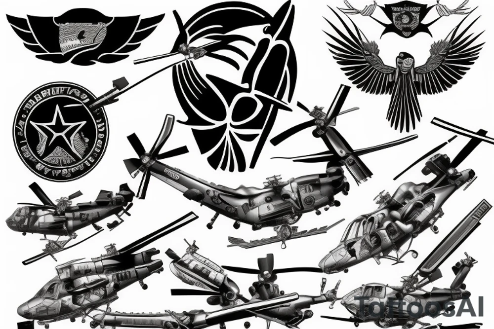 blackhawk helicopter tattoo idea