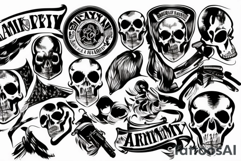 army skull tattoo idea