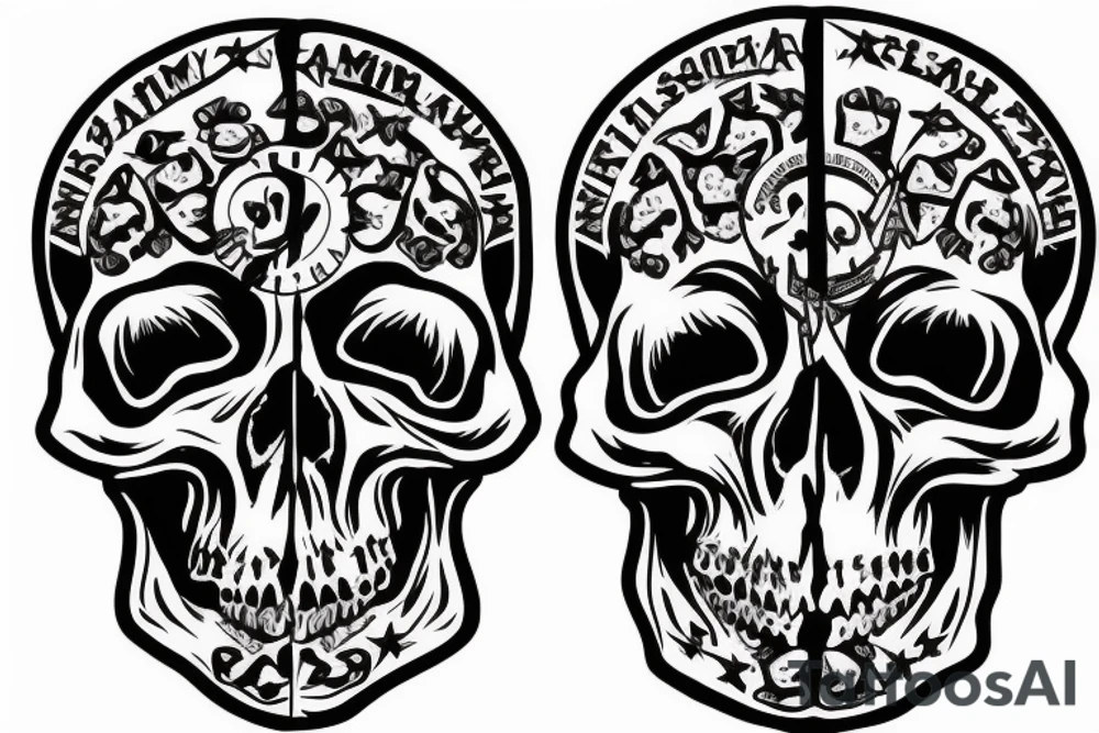 army skull tattoo idea