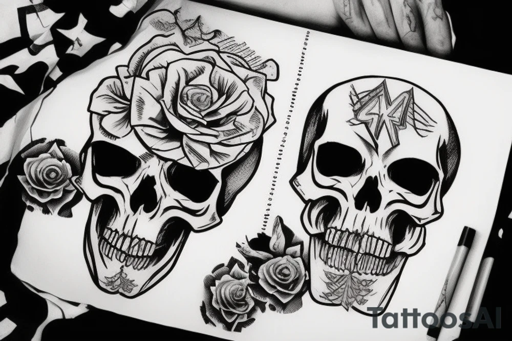 army skull tattoo idea