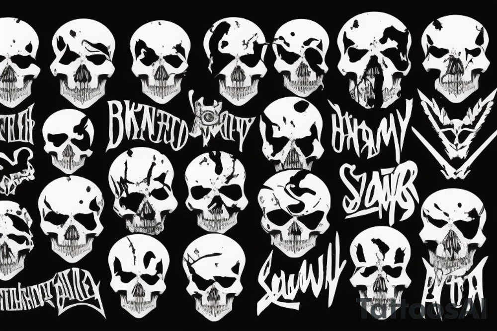 army skull tattoo idea