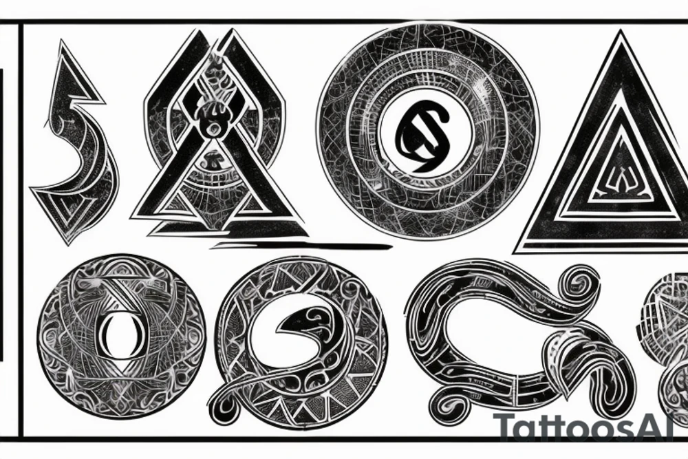 with glitch effect, watercolor one ancient symbol meaning freedom and ability see what others cannot Cypher names Oleksii iryna and artem tattoo idea