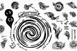 small sketch for tatoo with man climbing from black hole Cypher names Oleksii iryna and artem

Make it minimalist tattoo idea
