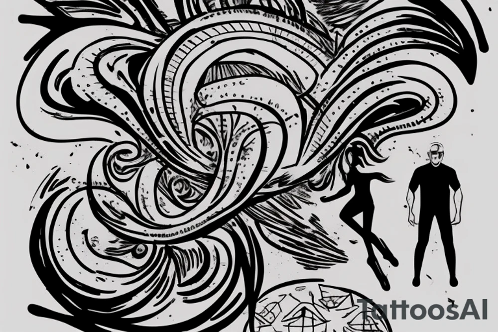 small sketch for tatoo with man climbing from black hole Cypher names Oleksii iryna and artem

Make it minimalist tattoo idea