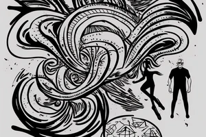 small sketch for tatoo with man climbing from black hole Cypher names Oleksii iryna and artem

Make it minimalist tattoo idea