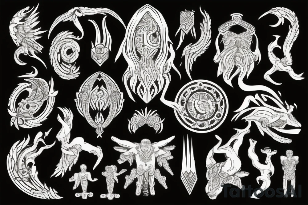 Ancient symbol Slavic mythology and theme is breaking out from the yourselve tattoo idea