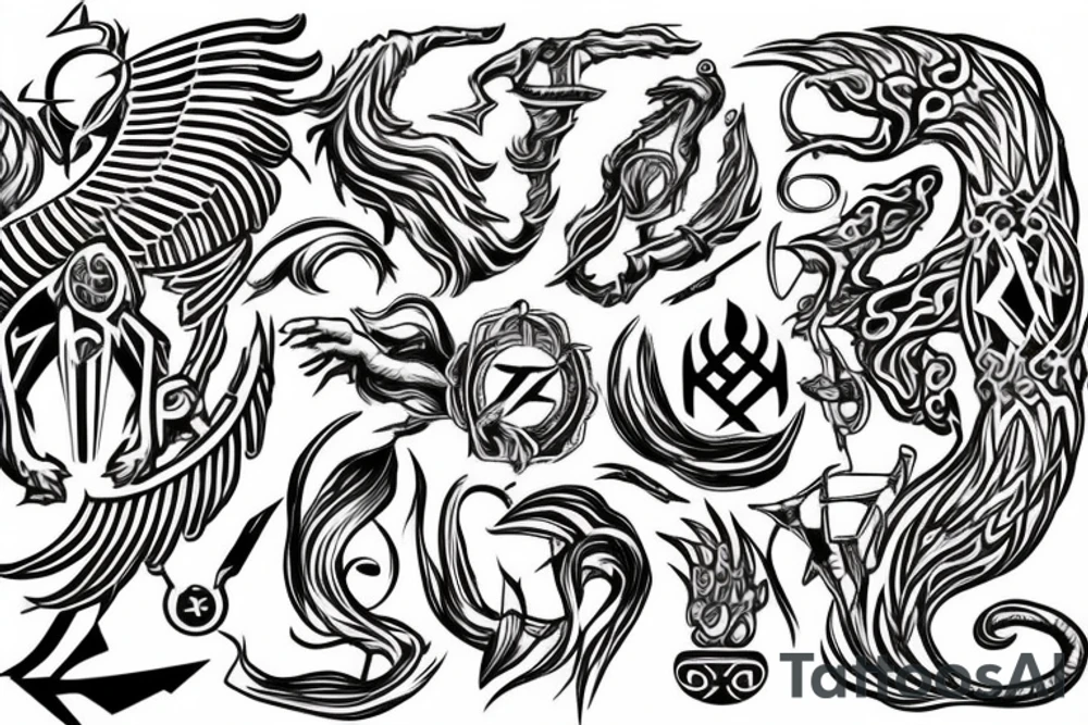 Ancient symbol Slavic mythology and theme is breaking out from the yourselve tattoo idea