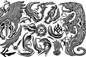 Ancient symbol Slavic mythology and theme is breaking out from the yourselve tattoo idea