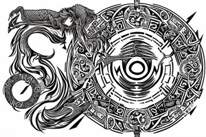 Round Ancient symbol Slavic mythology and theme is breaking out from the yourselve tattoo idea
