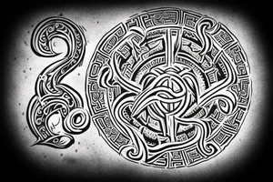 Round Ancient symbol Slavic mythology and theme is breaking out from the yourself tattoo idea