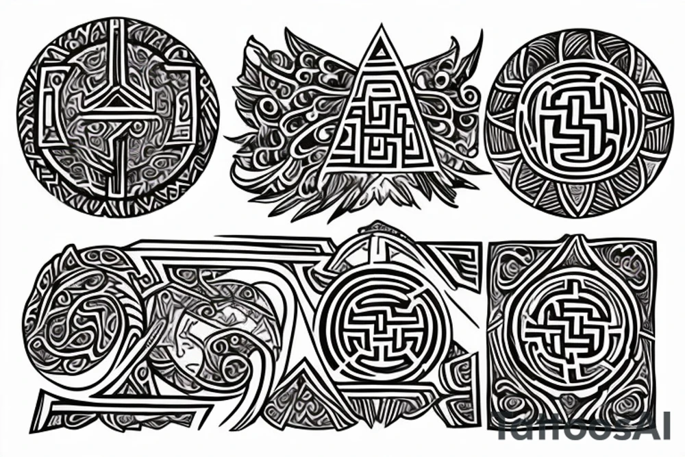 Round Ancient symbol Slavic mythology and theme is breaking out from the yourself tattoo idea