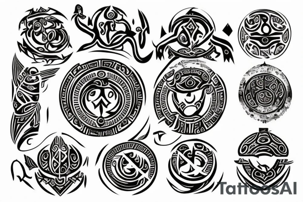 Round Ancient symbol Slavic mythology and theme is breaking out from the yourself tattoo idea