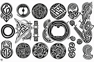 Round Ancient symbol Slavic mythology and theme is breaking out from the yourself tattoo idea