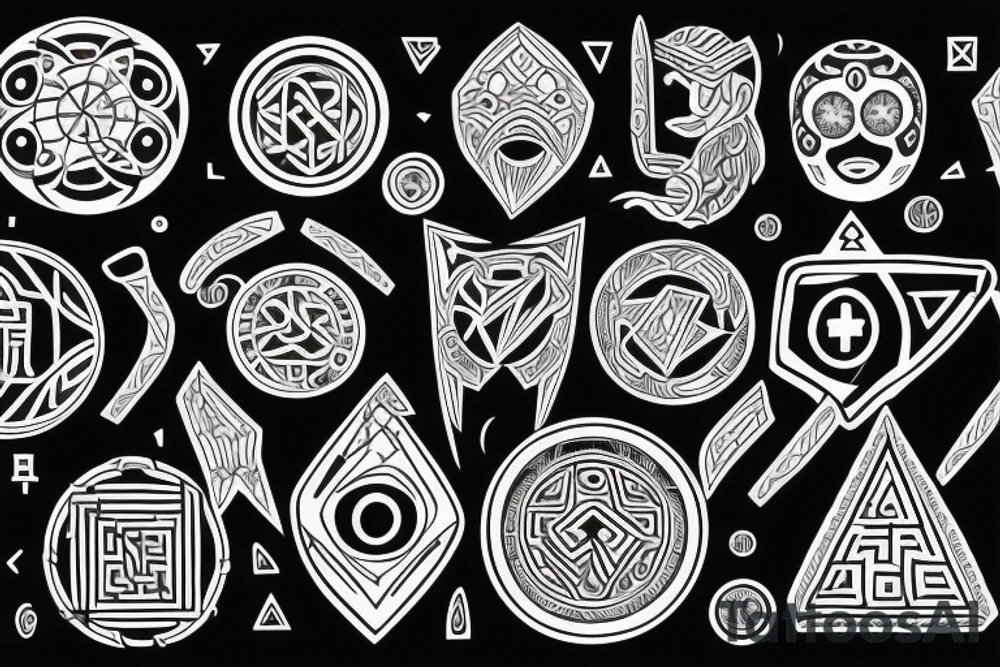 Round Ancient symbol Slavic mythology and theme is breaking out from the yourself tattoo idea
