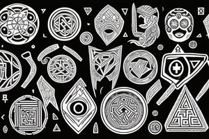 Round Ancient symbol Slavic mythology and theme is breaking out from the yourself tattoo idea