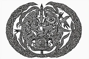 Round Ancient symbol Slavic mythology and theme is breaking out from the yourself tattoo idea