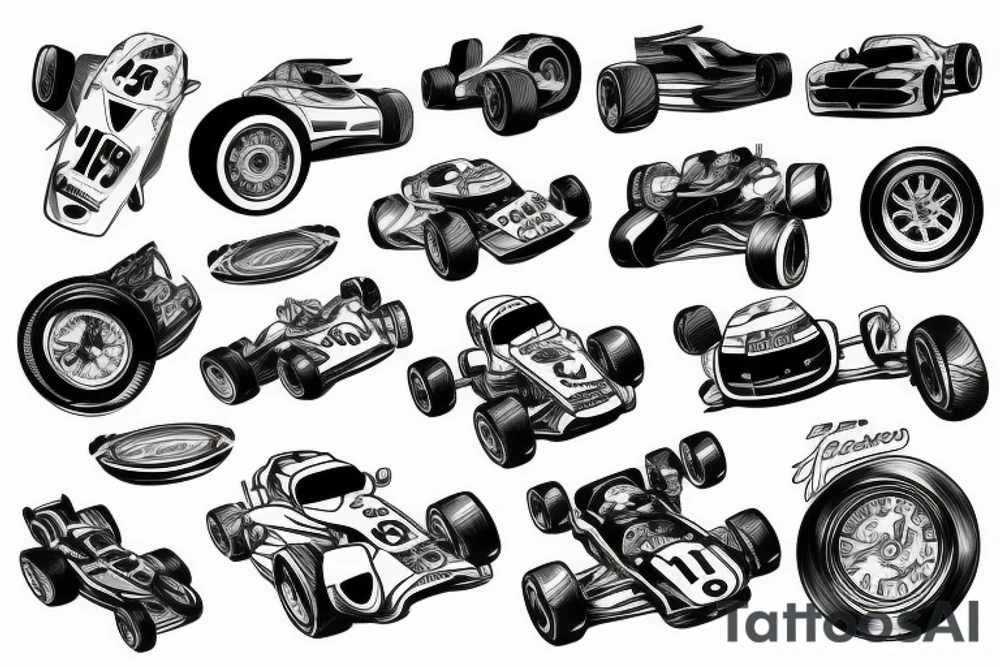 race car tattoo idea