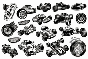 race car tattoo idea
