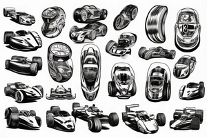 race car tattoo idea
