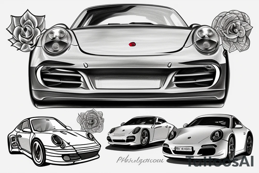 porsche 911 tattoo idea