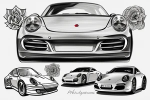 porsche 911 tattoo idea