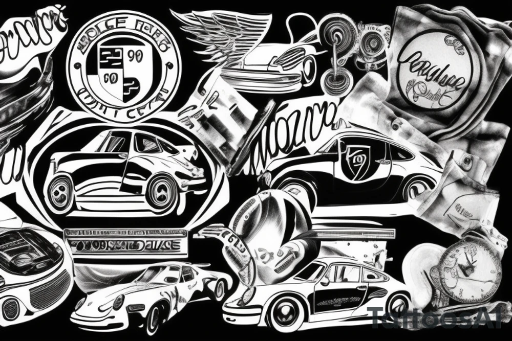 porsche 911 tattoo idea