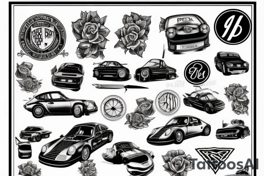 porsche 911 tattoo idea